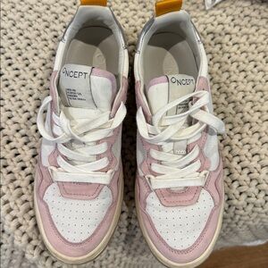 Oncept Pink and White Lace-Up Sneakers worn appropriately 5 times🩷